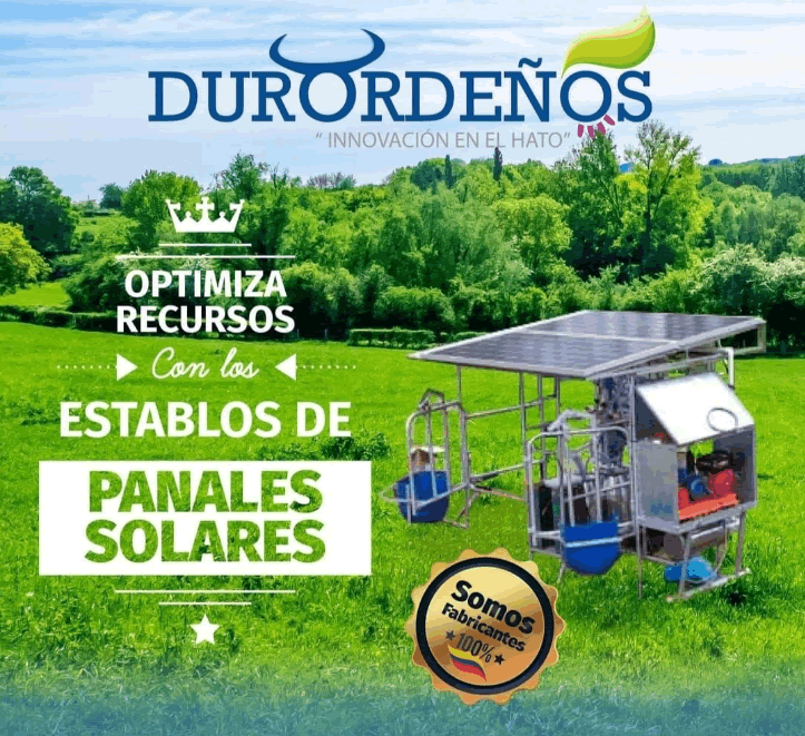 Equipos de Ordeño Establos con paneles Solares